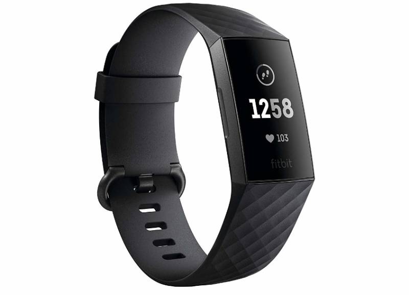 The FitBit Charge-3 Fitness Tracker in Black