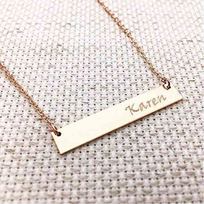 LuluLala Customizable Name Plate Necklace