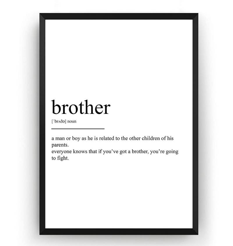The Personalized Brother Definition Wall Art