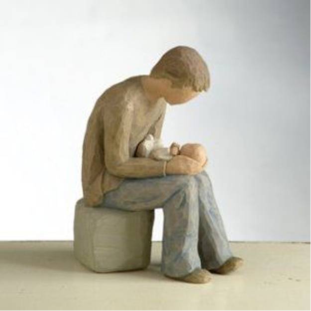 The New Dad Wooden Figurine from Willow Tree