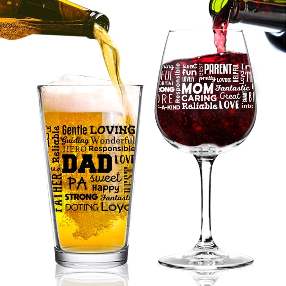 Parents Wine & Beer Glass Set