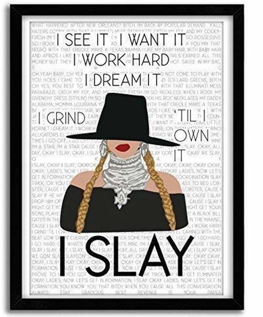 Beyoncé 'I Slay' Wall Art