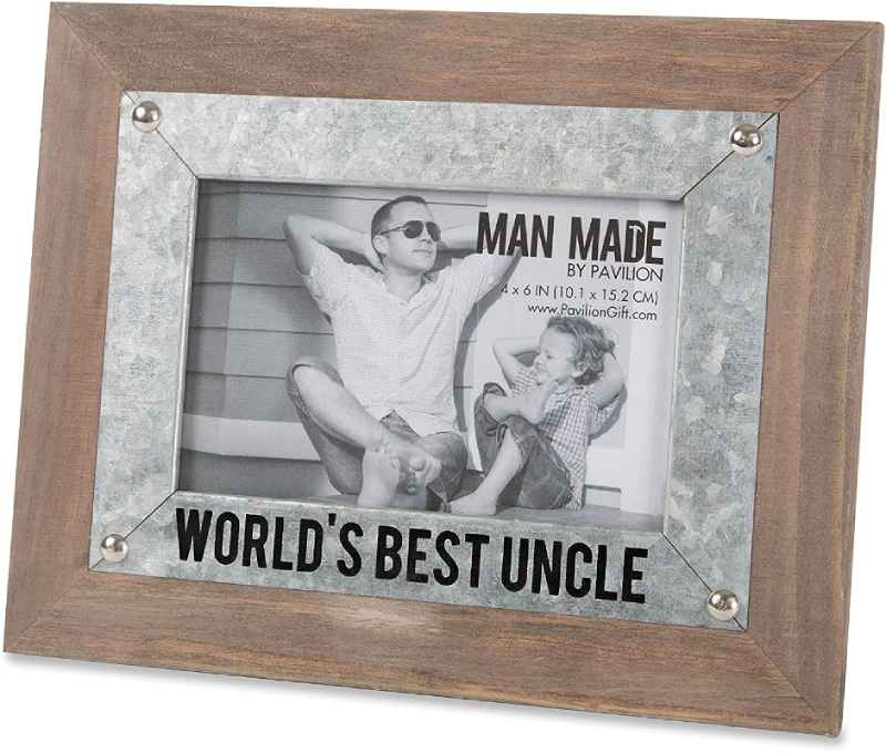 The "World's Best Uncle" Wood & Metal Picture Frame