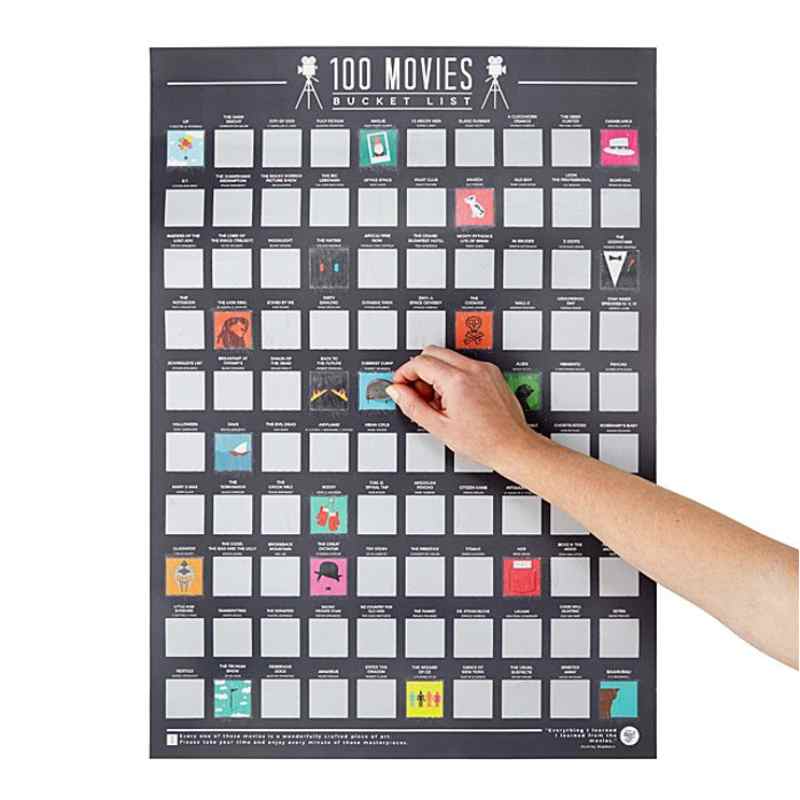100 Best Movies Scratch Off Poster